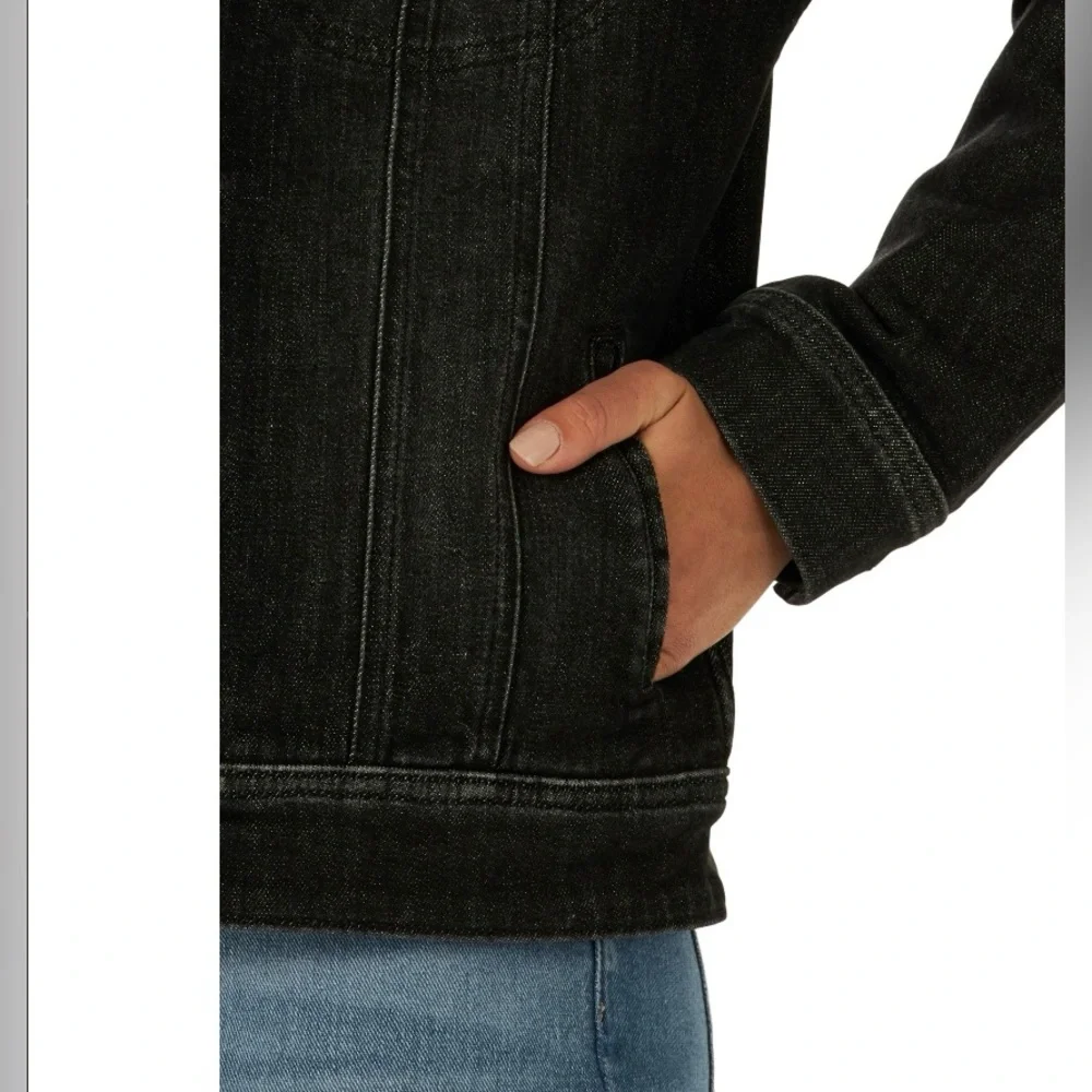 NEW Lee Women's Sz XXL Heritage Premium Stretch Classic Fit Black Denim Jacket - Picture 4 of 12